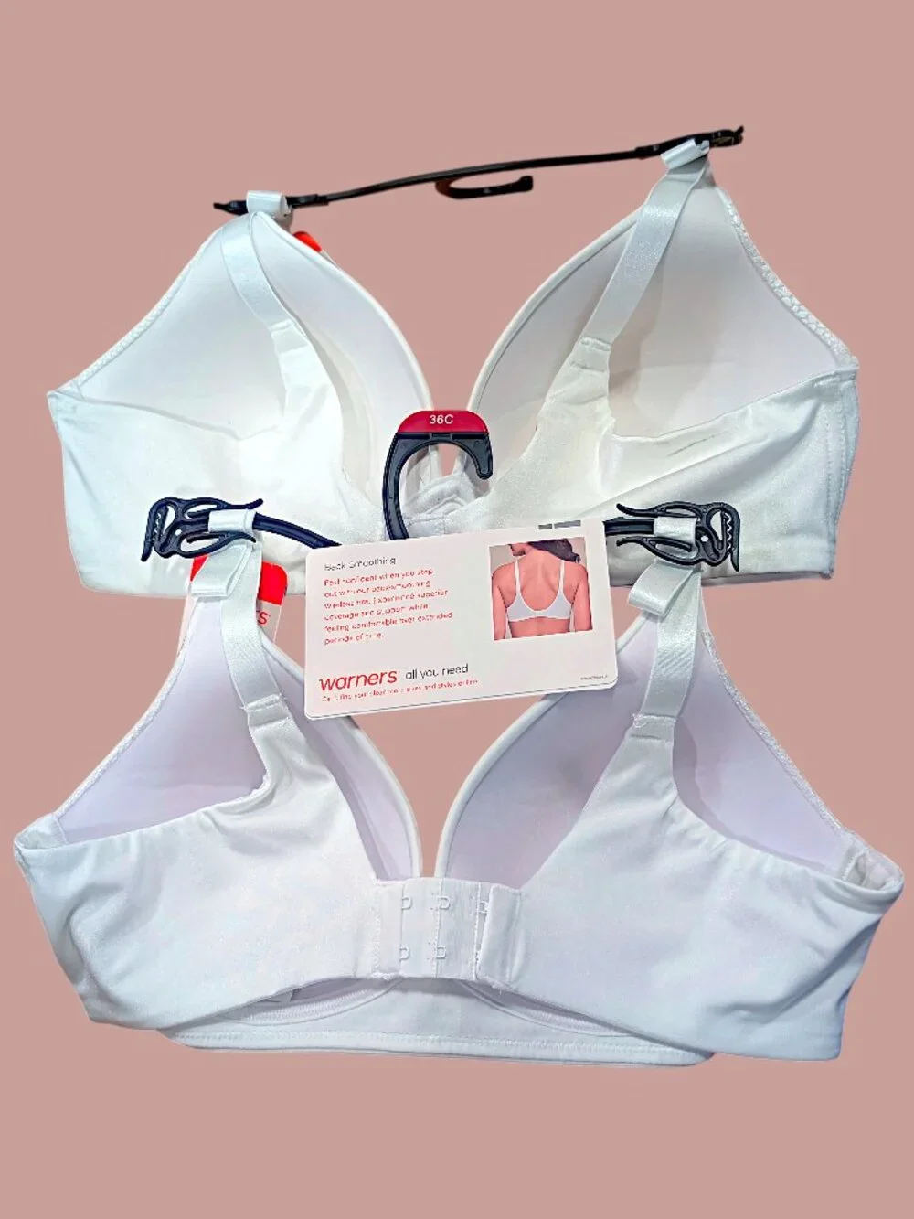 Warner's Size 36C Blissful Benefits Back Smoothing with Lift T-Shirt Bra 2X